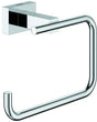 GROHE Essentials Cube WC-Papierhalter ohne Deckel, chrom – verdeckte Wandmontage, Metall