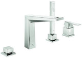 GROHE Allure Brilliant Private Collection 4-Loch-Wannenkombination mit White Attica Caesarstone Griff in Chrom