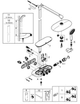 GROHE Rainshower SmartControl 360 Duo Duschsystem mit Thermostatbatterie – Chrom
