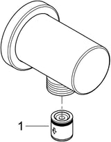 GROHE Rainshower Wandanschlussbogen 27057 DN 15 Chrom – eigensicher, mit runder Rosette