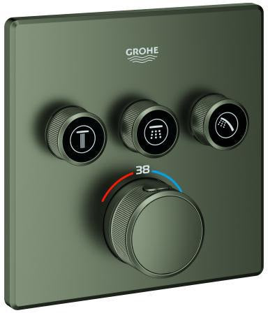 GROHE Grohtherm SmartControl Unterputz-Thermostat 3 Ventile eckig Chrom