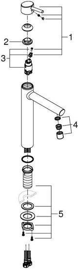 GROHE Concetto Einhand-Waschtischbatterie XL-Size Chrom – SilkMove & EcoJoy