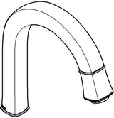 GROHE Auslauf 13349 Chrom – Drehbarer C-Auslauf mit Schaumstrahldüse