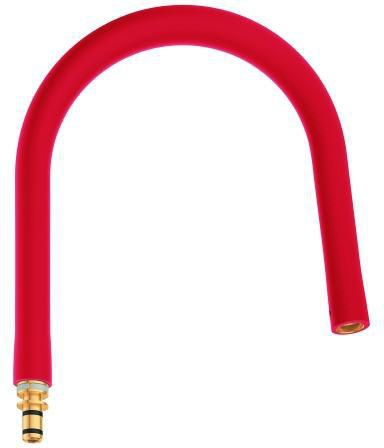 GROHE Schlauchauslauf 30321 für Essence Küchenarmatur – Flexibler C-Auslauf mit Profibrause in Dunkelbraun