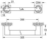 GROHE Wannengriff Allure 40955_1 Cool Sunrise gebürstet – Wandmontage, Metall, 269 mm Bohrabstand