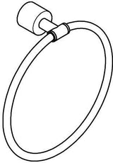 GROHE Handtuchring Atrio 40887 – Verchromter Wand-Handtuchring mit verdeckter Befestigung
