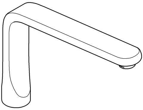 GROHE Auslauf 13250 chrom – L-Auslauf mit Strahlregler, verchromt, Messing gegossen