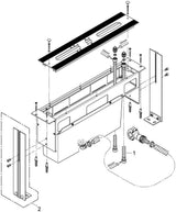GROHE 4/5-L-Wannenkombination Unterbau 29037 für Fliesenbankmontage – Einbaukörper
