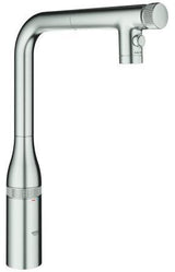 GROHE Essence SmartControl Spültischbatterie mit Dual Spülbrause und herausziehbarem Auslauf in Chrom