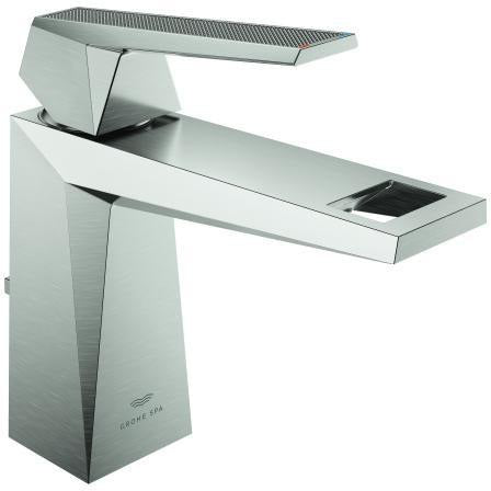 GROHE Allure Brilliant Private Collection Waschtisch-Einhandhebelmischer M-Size mit Rändelstruktur, Chrom