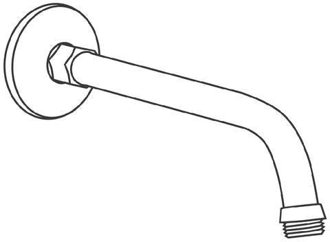 GROHE Relexa Brausearm 218 mm DN15 chrom – Wandmontage mit Rosette