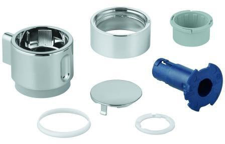 GROHE Absperrgriff 49081 Chrom – Verchromter Kunststoffgriff für Grohtherm Thermostat-Fertigmontageset