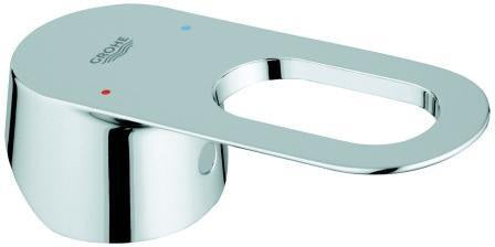 GROHE Griff 48027 Chrom – Ersatzgriff mit Temperaturanzeige rot/blau für Sanitär-Armaturen