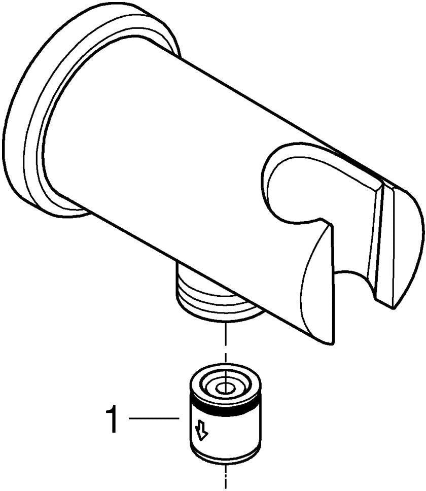 GROHE Rainshower Wandanschlussbogen 26658 mit runder Rosette, eigensicher, chrom