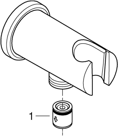 GROHE Rainshower Wandanschlussbogen 26658 mit runder Rosette, eigensicher, chrom