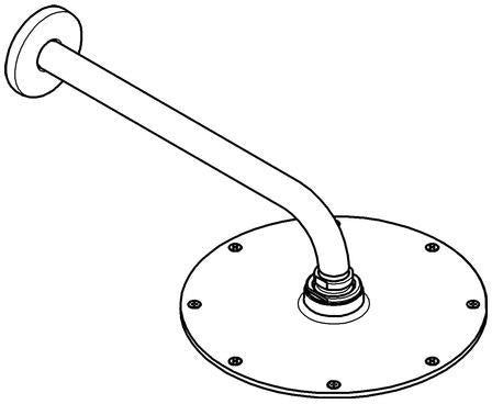 GROHE Rainshower Cosmopolitan 210 Kopfbrauseset mit 286 mm Brausearm, 1 Strahlart, Chrom