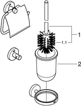 GROHE Essentials WC-Set 3-in-1 Chrom – Toilettenbürstengarnitur, Bademantelhaken & WC-Papierhalter