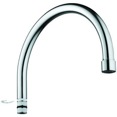 GROHE C-Auslauf 13371 für Eurosmart Spültischbatterie Wandmontage Chrom