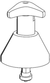 GROHE Oberteil 11330 für UP-Ventile – Trecorn-Griff, Markierung blau, 1/2 Zoll, chrom