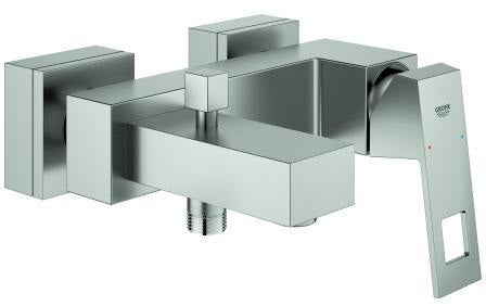 GROHE Eurocube Einhand-Wannenbatterie 23140 Wandmontage eigensicher Chrom – SilkMove & Rückflussverhinderer