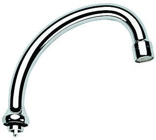 GROHE Rohrauslauf 13076 schwenkbar mit Anschlag, Ausladung 140 mm, Chrom