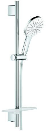 GROHE Rainshower SmartActive 130 Brausestangenset 3 Strahlarten moon white/chrom 600 mm