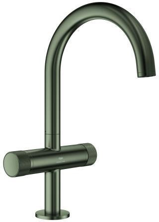 GROHE Atrio Private Collection Waschtisch-Einlochbatterie L-Size mit Knopfbetätigung und EcoJoy in Chrom