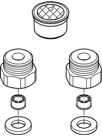 GROHE Wasserspar-Set 48190 – Durchflussbegrenzer 1,9 l/min, G 3/8'' Anschluss