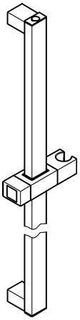 GROHE Euphoria Cube Brausestange 900 mm Chrom – Eckige Duschstange mit Gleiter und Gelenkstück