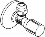 GROHE Eckventil 1/2x3/8'' mit Quetschverschraubung, Metallgriff und Schubrosette – Chrom