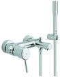 GROHE Concetto Einhand-Wannenbatterie Wandmontage mit Euphoria Brauseset chrom