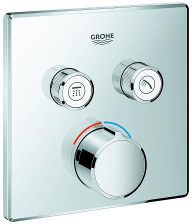GROHE SmartControl Unterputzmischer 29148 eckig mit 2 Absperrventilen chrom