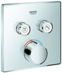 GROHE SmartControl Unterputzmischer 29148 eckig mit 2 Absperrventilen chrom