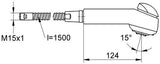 GROHE Doppelstrahl-Brause 440836 für Eichelberg Vento SPT-Batterien – Chrom, 2 Strahlarten
