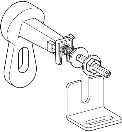GROHE Montagewinkel Rapid SL 38733 mit Wandlasche und Befestigungsmaterial