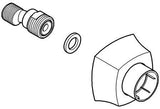 GROHE S-Anschluss 46861 Chrom – Drehbarer Messing-S-Bogen mit Rosette, 1/2" x 3/4"