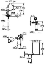 GROHE Red Mono Standventil mit Boiler M-Size – 100°C kochendes Wasser, hard graphite gebürstet
