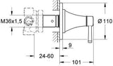 GROHE Grandera 5-Wege-Umstellung Fertigmontageset Chrom – Aufbauteil ohne Unterputz-Einbaukörper