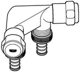 GROHE Waschmaschinen-Doppelventil Eggemann DN15 Einfach Design-Griff chrom