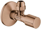 GROHE Eckventil 1/2x3/8'' mit Quetschverschraubung, Schubrosette & Metallgriff – Chrom