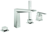 GROHE Allure Brilliant Private Collection 4-Loch-Wannenkombination mit Rändelstruktur-Griff – Chrom