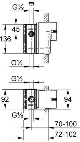 GROHE UP-Verlängerungsset 440403 1/2'' für Eichelberg UP-Einhandmischer Wanne/Brause