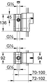 GROHE UP-Verlängerungsset 440403 1/2'' für Eichelberg UP-Einhandmischer Wanne/Brause