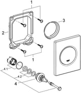 GROHE Nova Cosmopolitan Urinal-Betätigungsplatte – manuelle Auslösung, chrom, 116 x 144 mm
