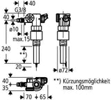 GROHE Füllventil 43537 für Spülkasten – 6 Liter Unterputz-Spülkasten