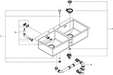 GROHE K800 Edelstahlspüle 31585_1 – 2 Becken, 1024x510 mm, aufliegend oder flächenbündig