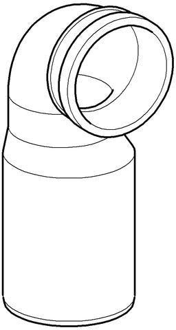 GROHE Ablaufbogen 42946 DN80/100 schwarz für Installationssysteme – PE, DN 80/100 mm