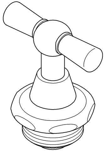 GROHE Oberteil 41806 Knebel-Griff DN15 mit Rückflussverhinderer chrom
