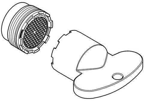 GROHE Mousseur 13989 – Strahlregler mit Außengewinde M 18,5 x 1, 17,8 l/min