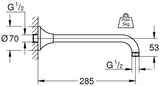 GROHE Brausearm Rainshower Grandera 26900 Ausladung 286 mm Chrom